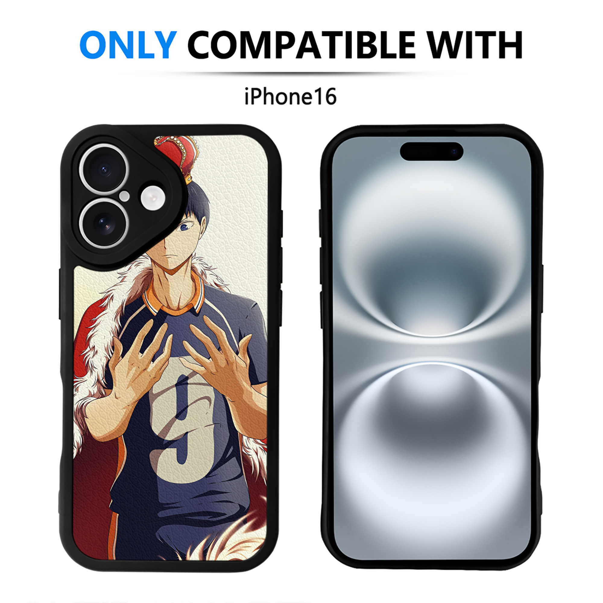 （画像用） ハイキュー!! Haikyu!! 【iPhone 16シリーズ対応】シリコンスマホケース（レザー調） 材質：シリコン